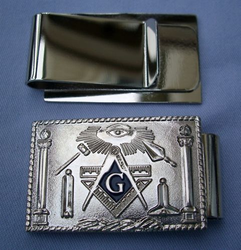 Masonic working tools money clip